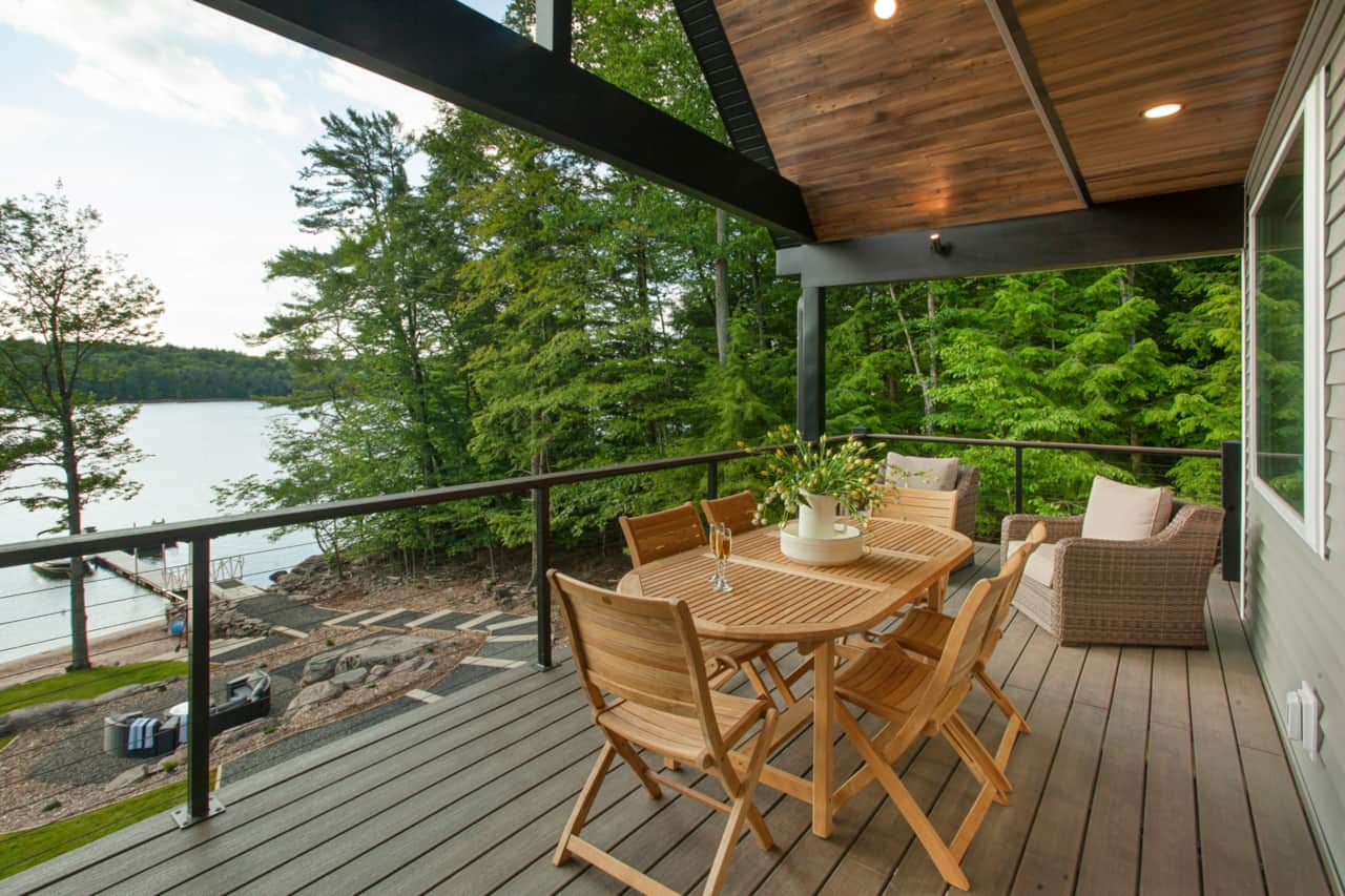 Enjoy a meal outdoors rain or shine.