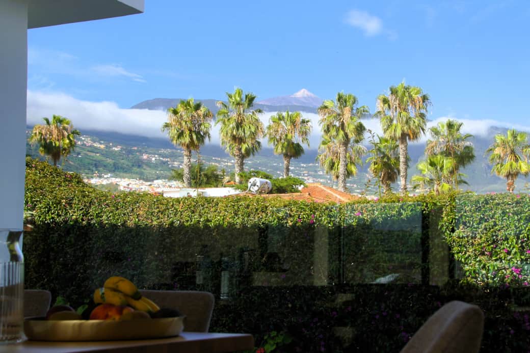 Ausblick vom Esszimmer auf Teide