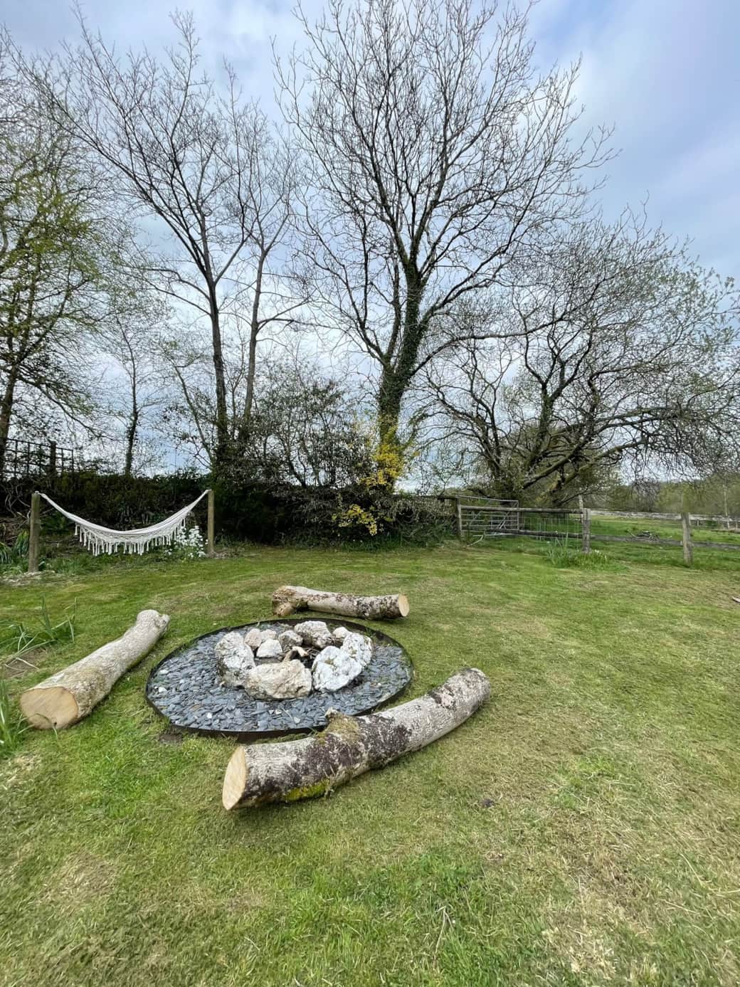 The Longhouse private garden, hammock and, fire pit