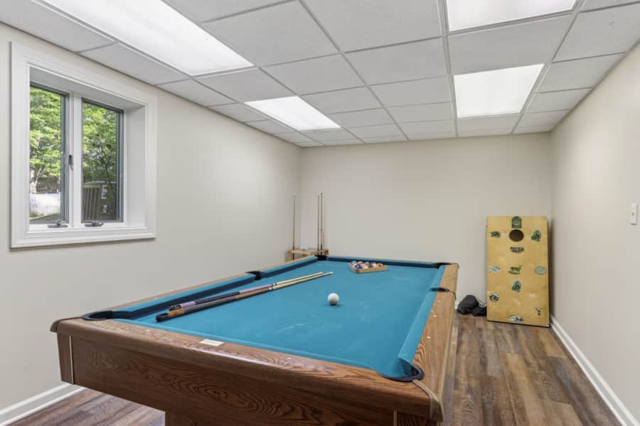Basement pool table