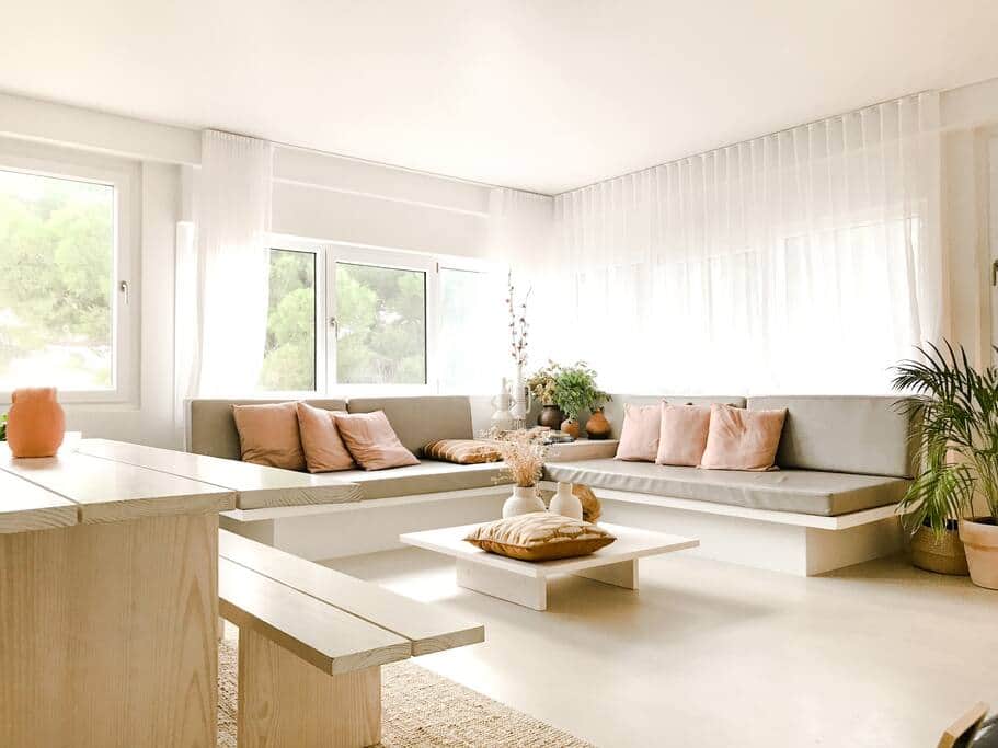 Living room with cable tv