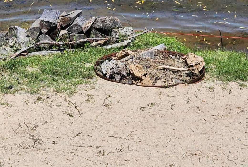Log burning Beach Fire Pit