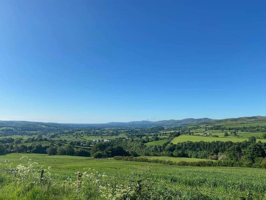 Breathtaking view from Frida Lodge over the Vale of Clwyd.