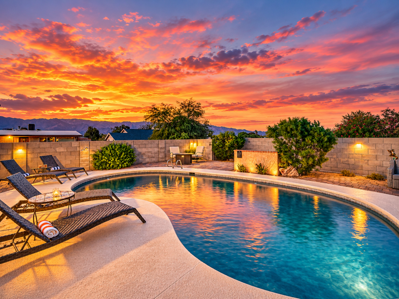 Beautiful sunset views right outside the backdoor 