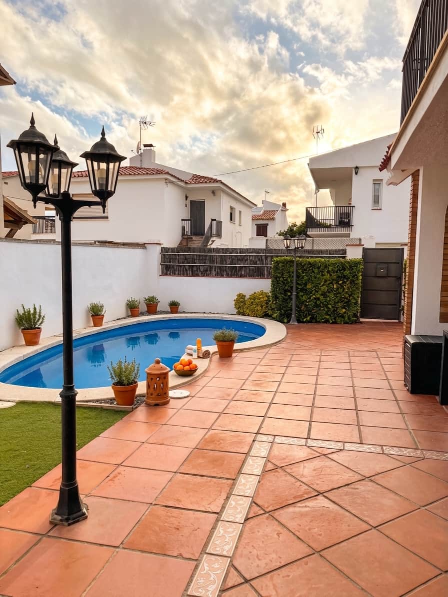 Charming Patio with Pool-1