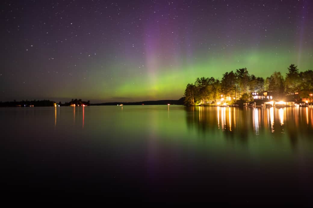 On special nights, guests can enjoy an amazing view of the Northern lights right from the deck