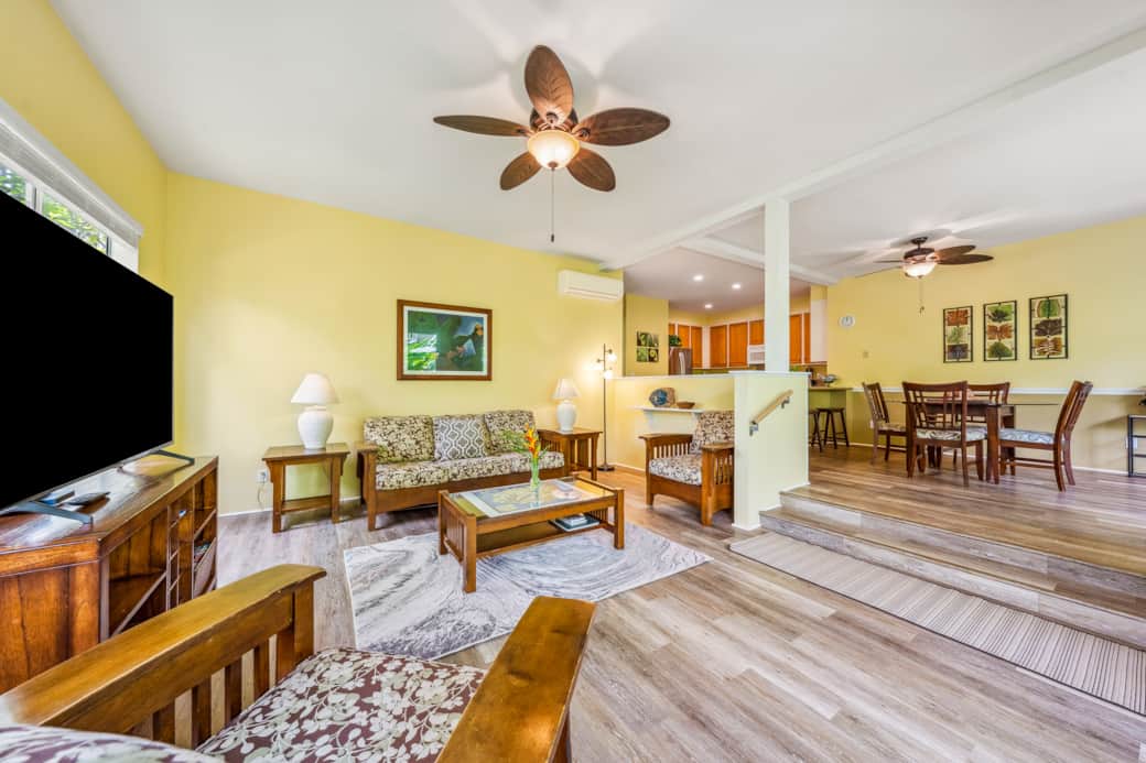 Relax in this stylish, cozy space ideal for unwinding or hosting friends and family!