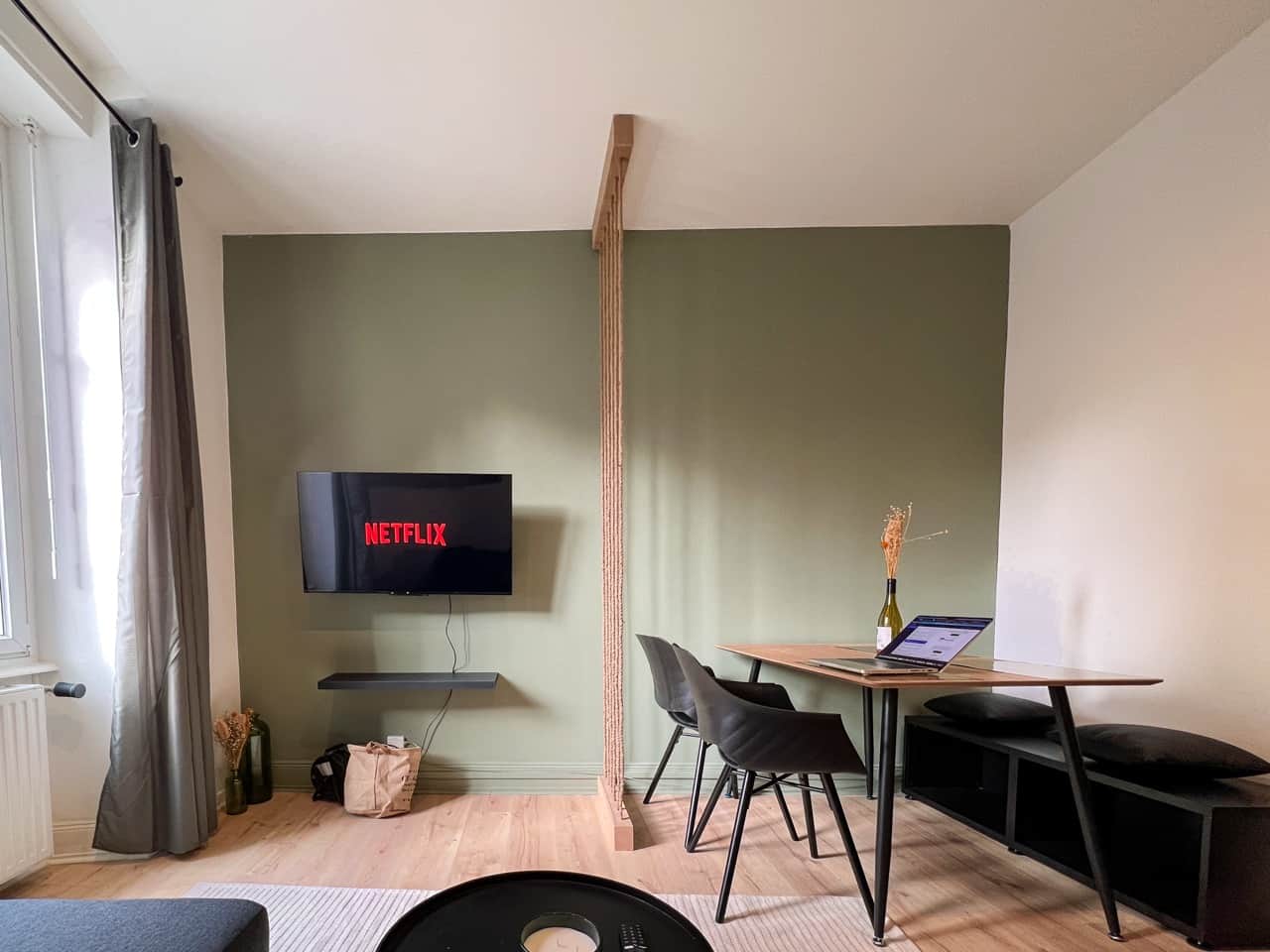 Living room seen from the sofa