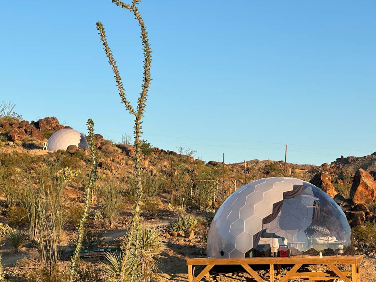 Space Pod 004 dome in the Terlingua desert near Big Bend
