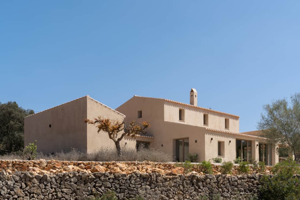 Pomegranate tree next to the house