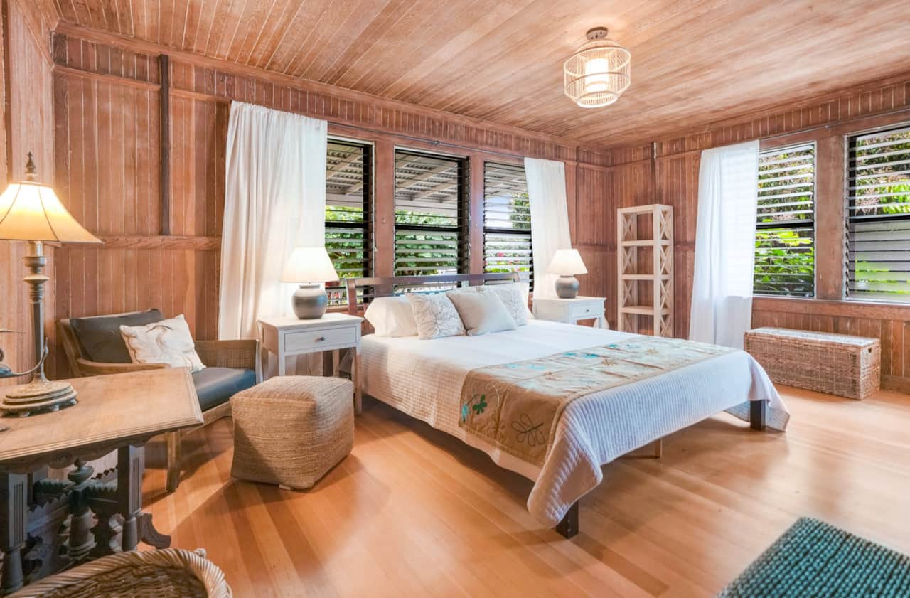 Main house bedroom 1 with king bed