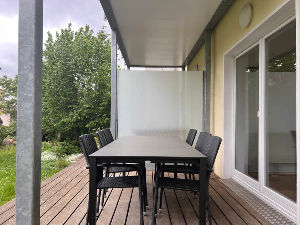 Ferienwohnung Erfurt-Hopfenberg - Terrasse mit Sitzbereich
