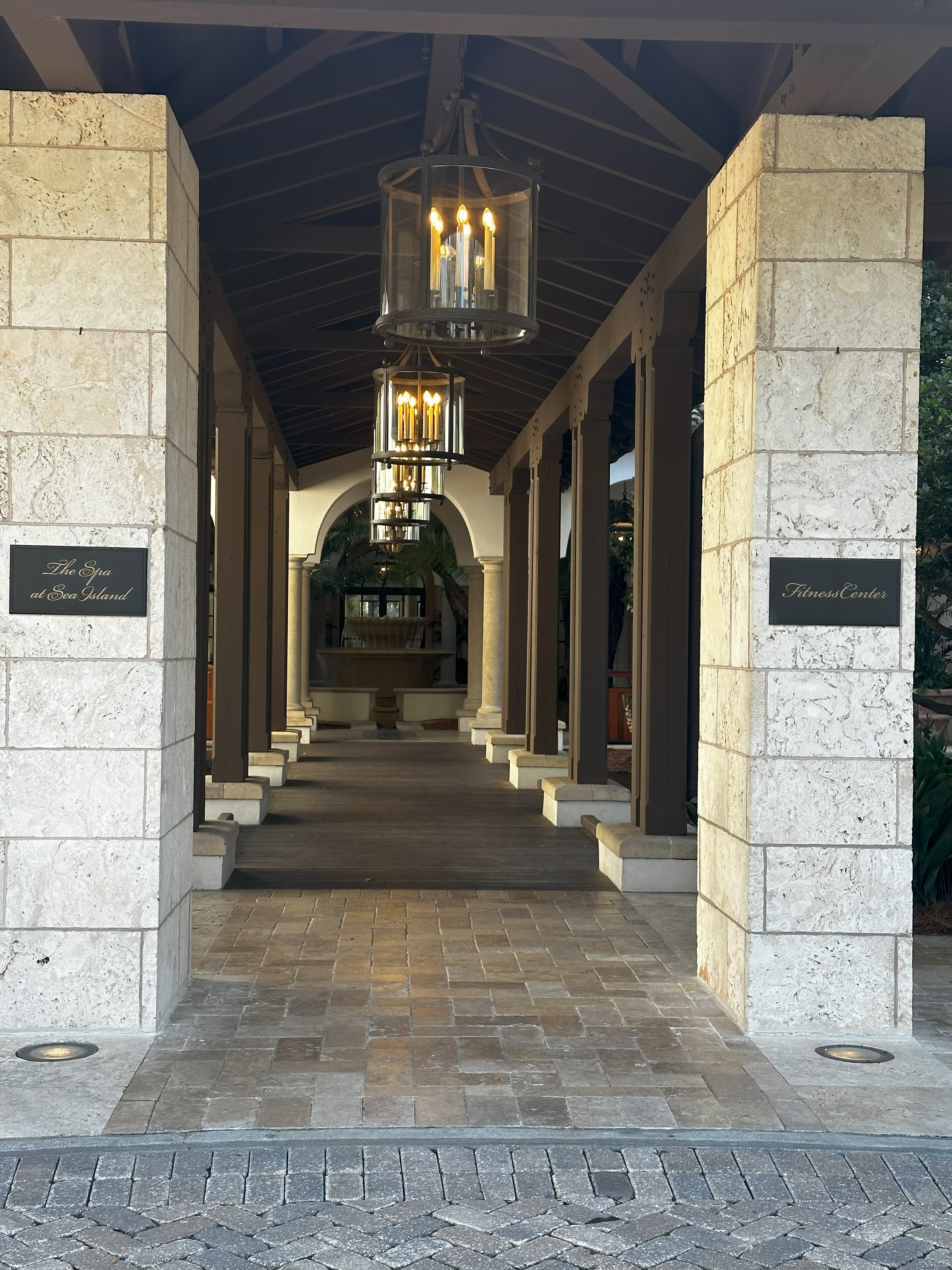 Sea Island spa and fitnees entrance
