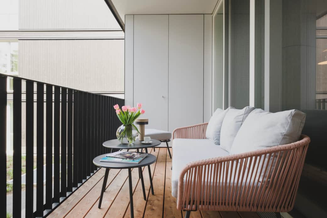 Balkon mit Loungemöbeln