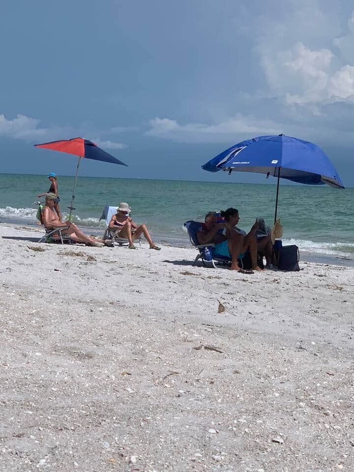 Enjoying a day at the beach