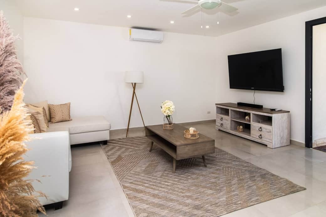 Smart TV, A/C in the living room