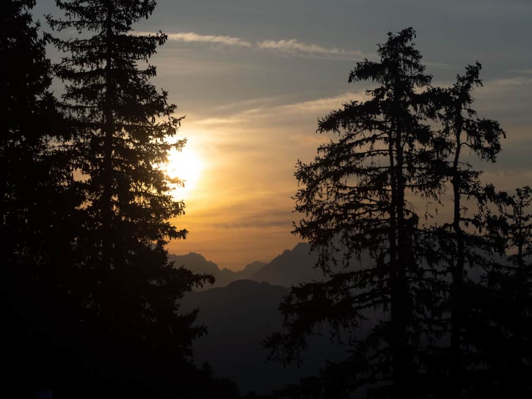 Sonnenaufgang vom Balkon aufgenommen