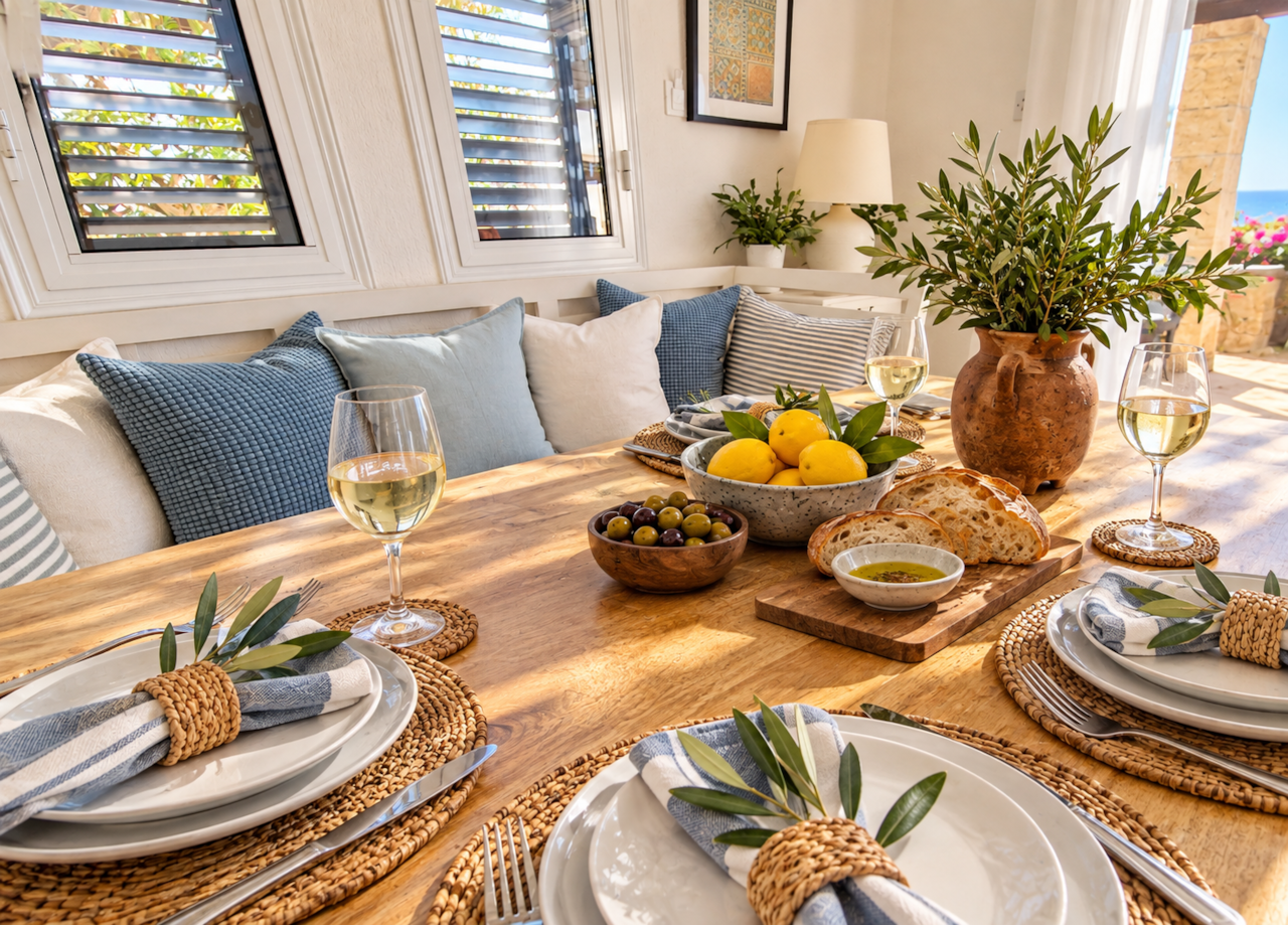Sunlit dining nook