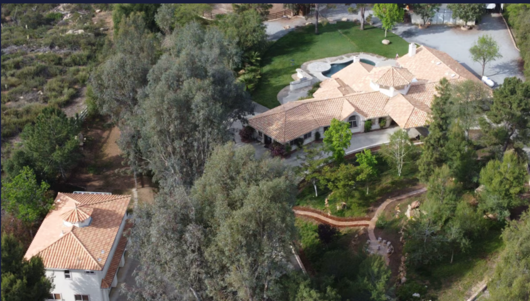 Main House for Guests on the right and Manager's Quarters on the left