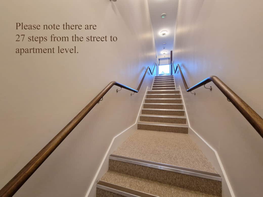 Stairway to the apartment.
