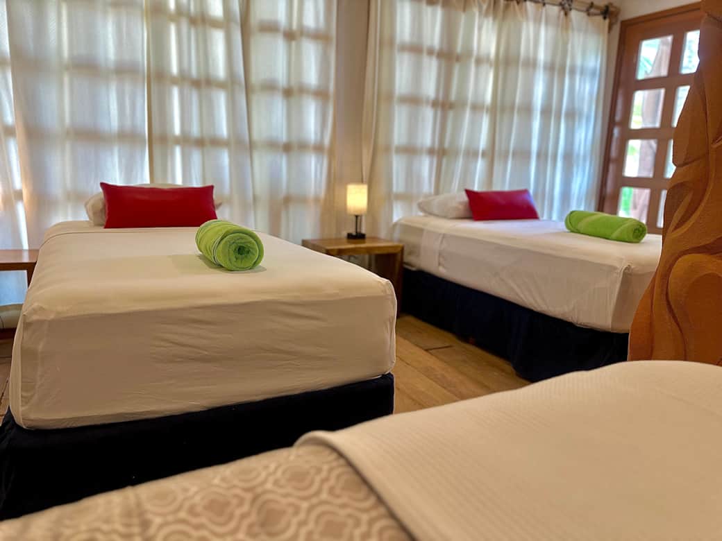 Room on the beach, equiped mini fridge, microwave and coffe machine, private bathroom