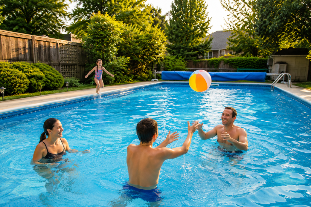 Imagine spending warm summer afternoons playing in your own private heated saltwater pool. Imagine spending warm summer afternoons playing in your own private heated saltwater pool.