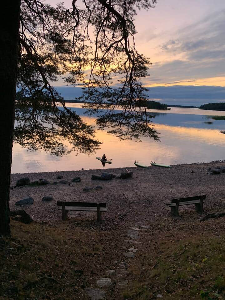 Beach by Lake
