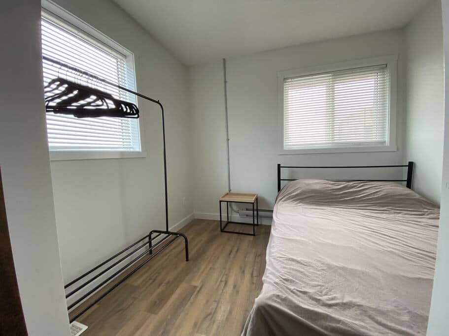 private bedroom with closet night stand and double bed private bedroom with closet night stand and double bed