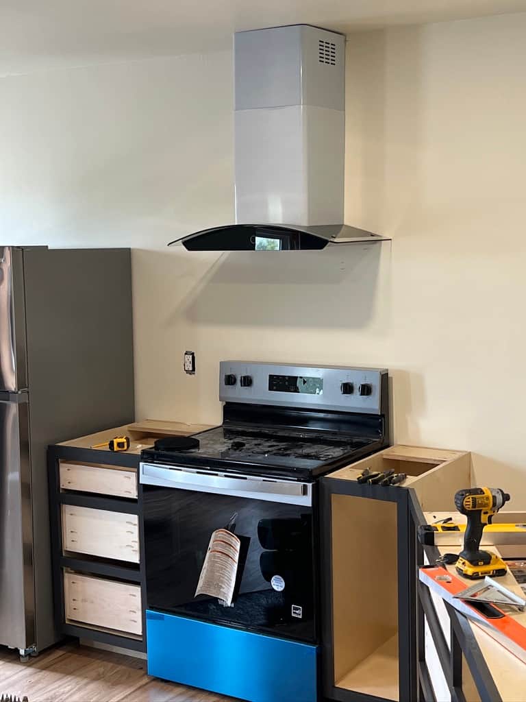 Kitchen under construction