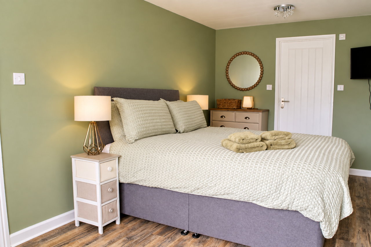 Bedroom | King size bed | TV
