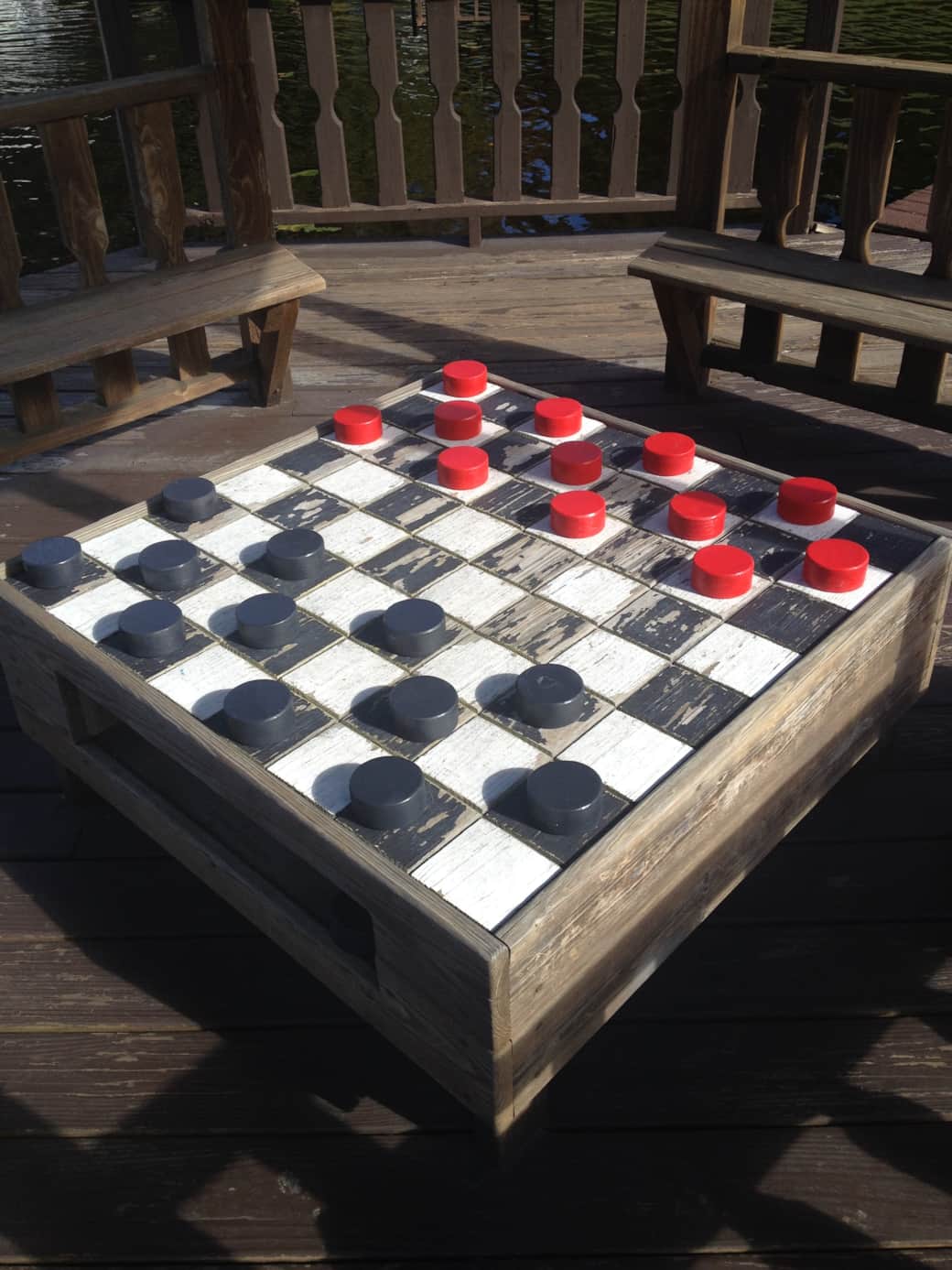Checkerboard on Gazebo dock