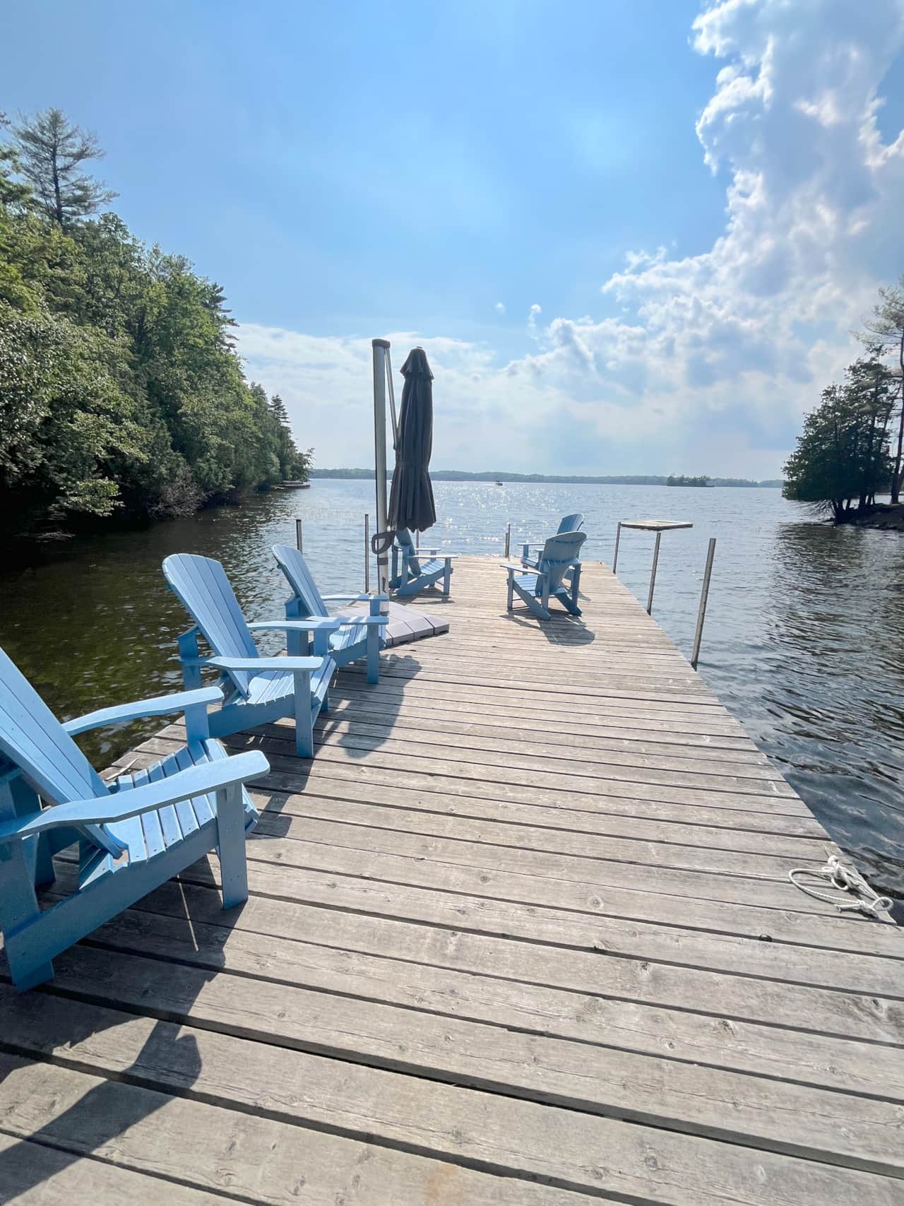 Chairs on dock