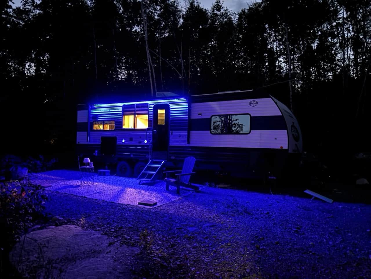 Blue camper
