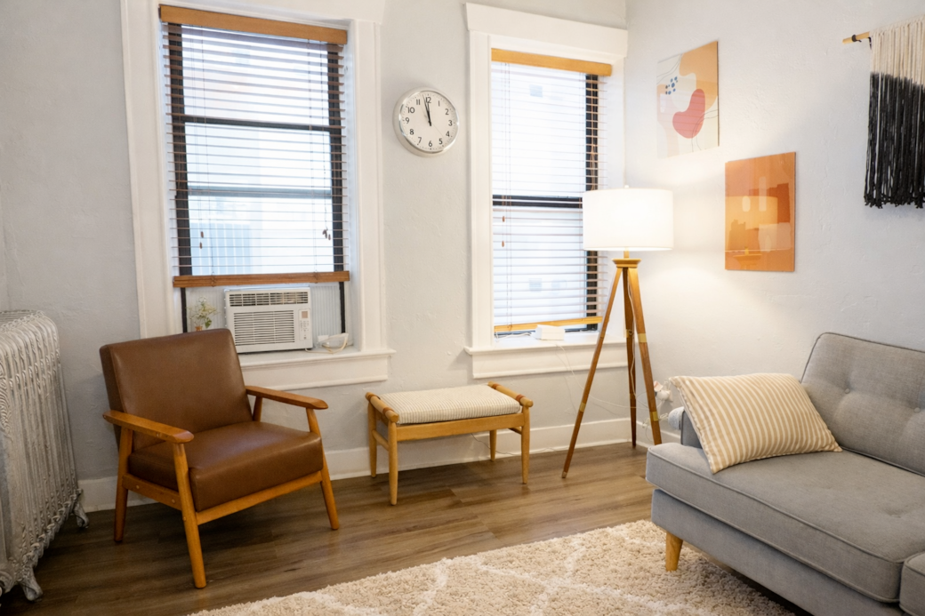 Charming 1908 apartment, beautifully remodeled for modern comfort in the heart of the city.