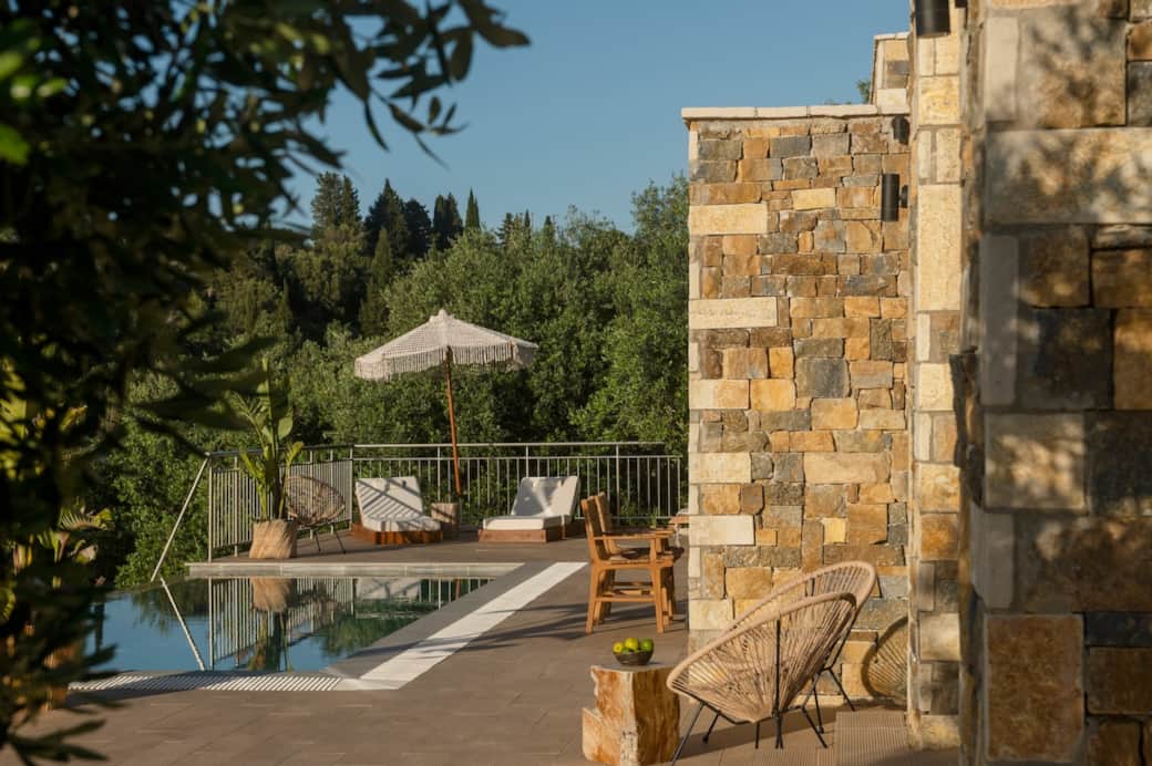 Breathe deep: Olive trees, bay breezes, and sea sparkles surround your outdoor oasis. Breathe deep: Olive trees, bay breezes, and sea sparkles surround your outdoor oasis.
