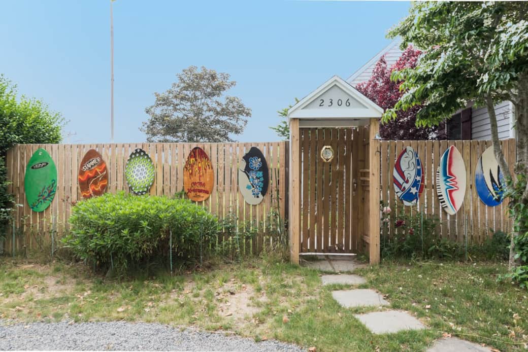 Our namesake "Boarding House" board wall