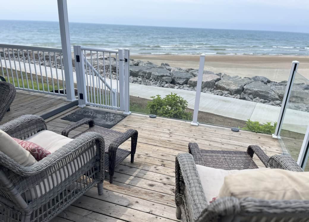 Beach view from deck
