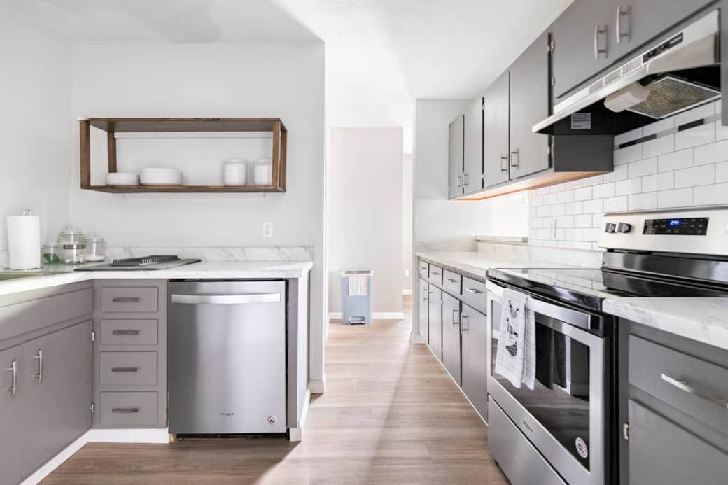 Fully equipped kitchen with stainless steel appliances and plenty of storage and counter space for you to prepare your feast. 