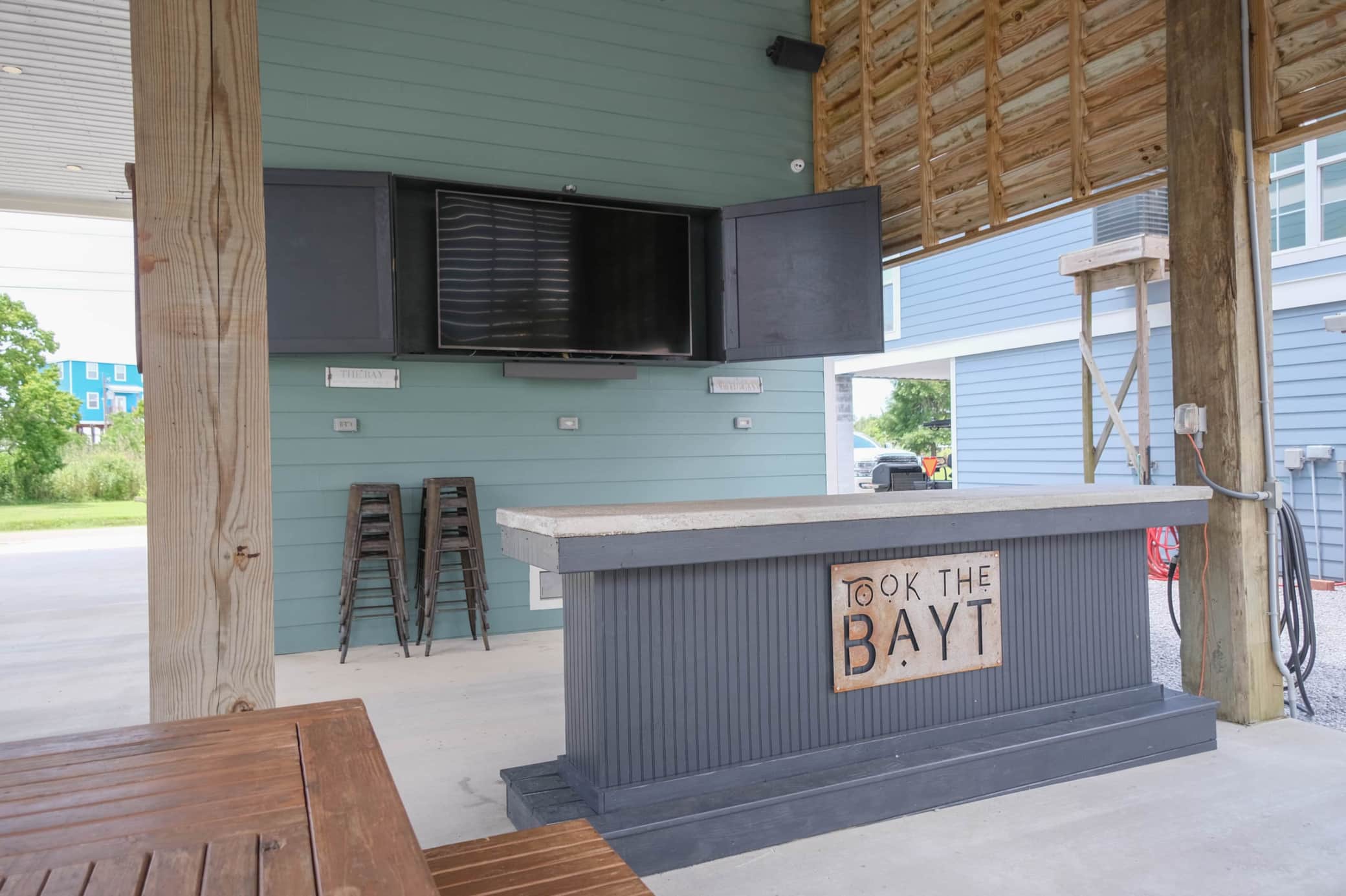 Downstairs bar area for watching tv whiling hanging with friends and family.jpg