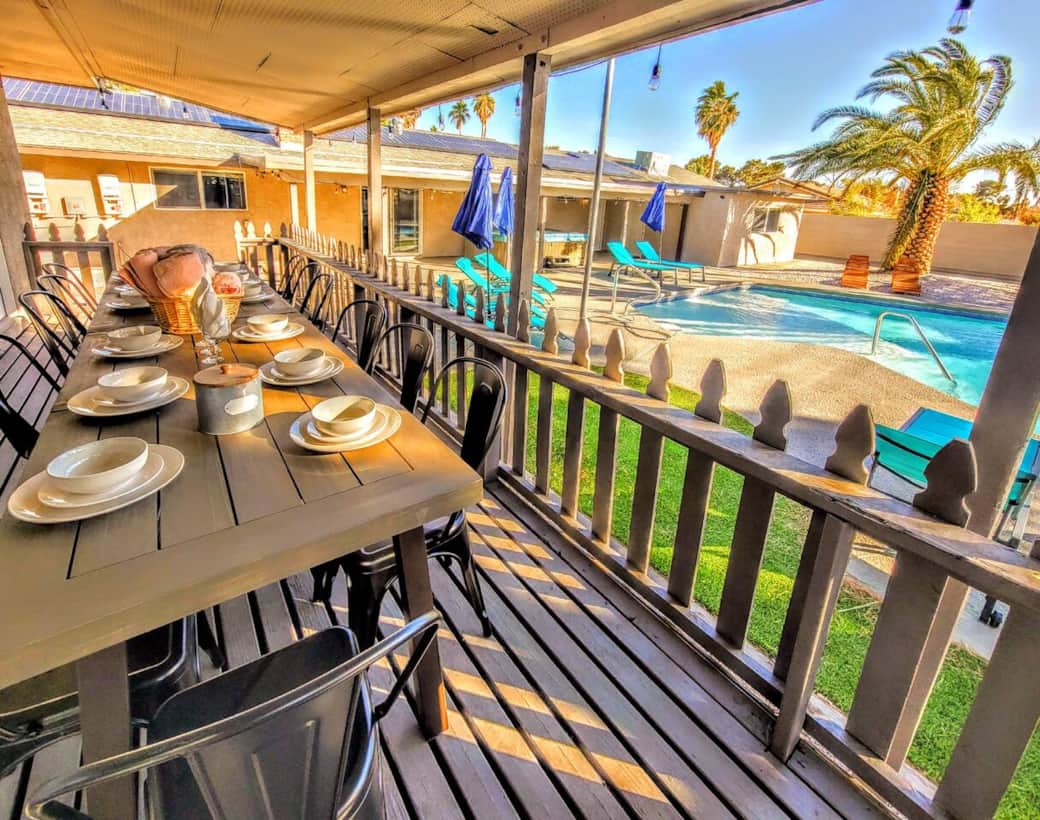Outdoor Dining / Pool Area Overview