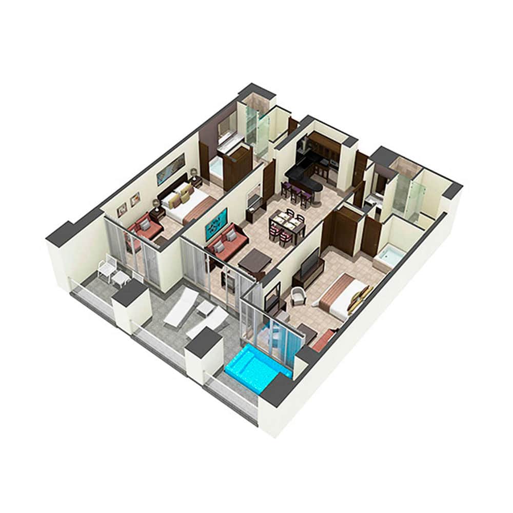 Vida vacations vidanta grand mayan 01 suite dos recamaras plano Vida vacations vidanta grand mayan 01 suite dos recamaras plano