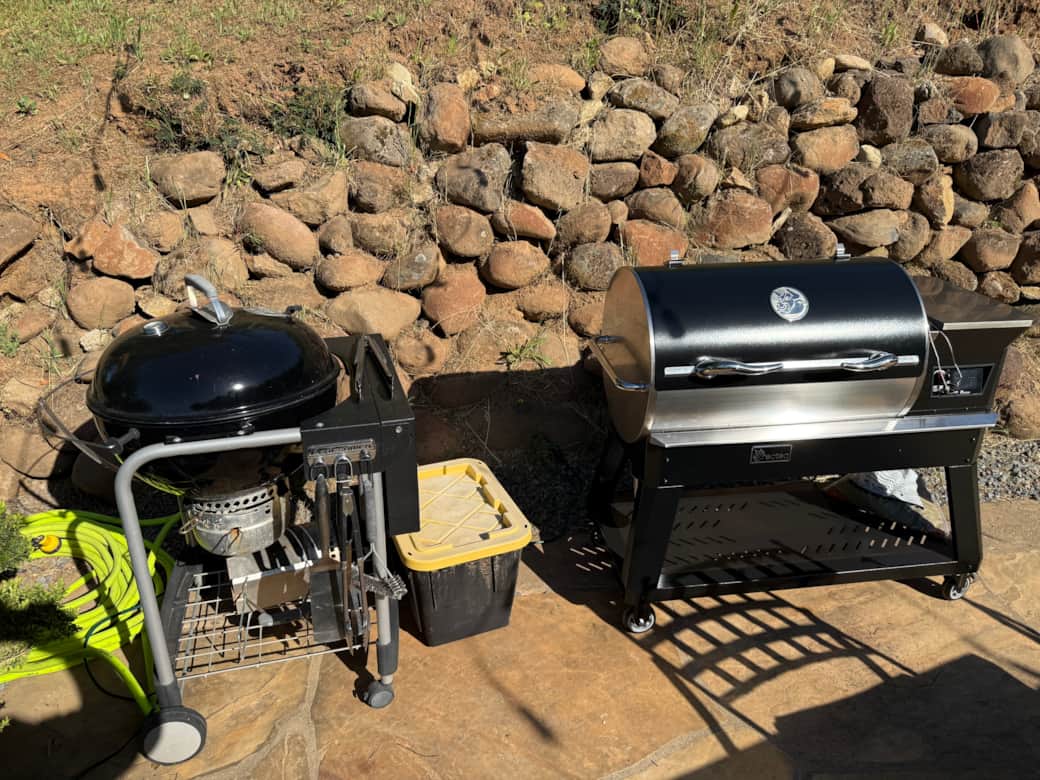And a charcoal and pellet grill as well (so you can BBQ any way you want!)