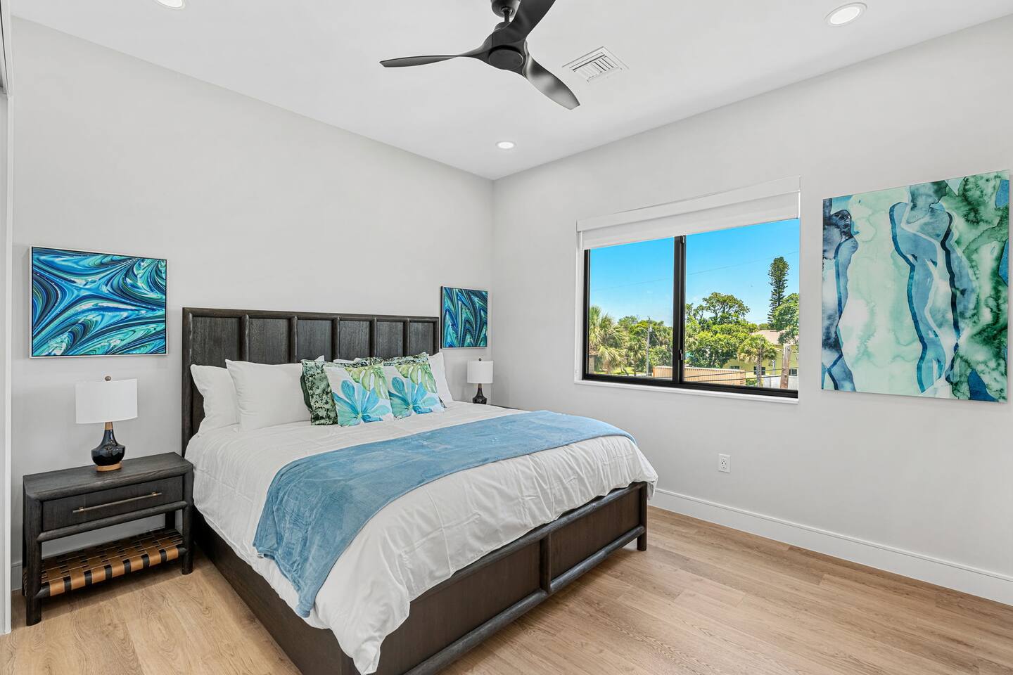 Relax in bedroom 1, featuring a king size bed and a TV.