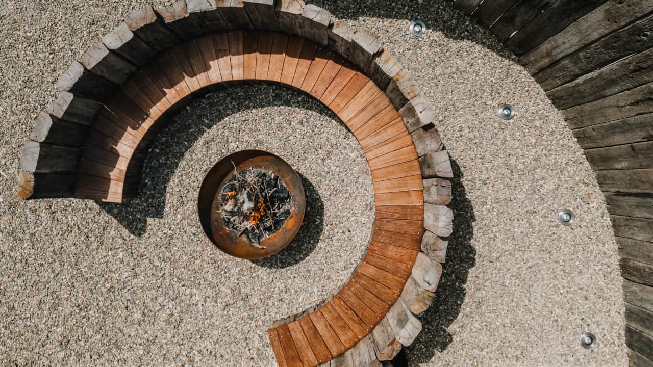 Incredible private outdoor firepit and courtyard