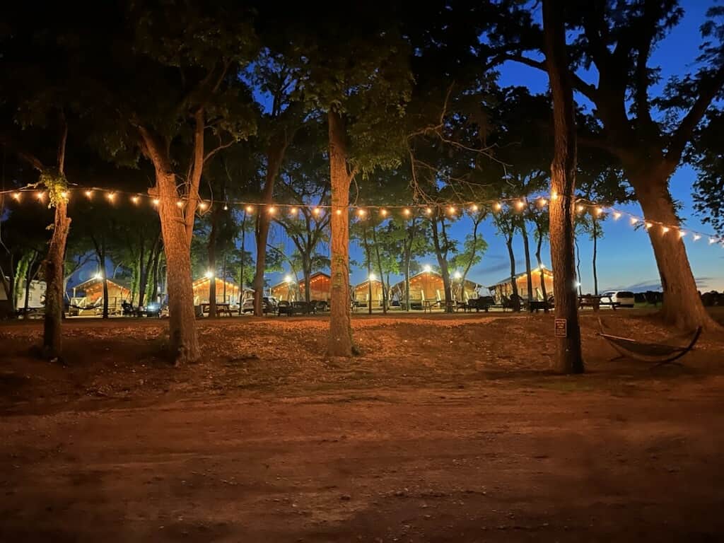 There is ample lighting at night