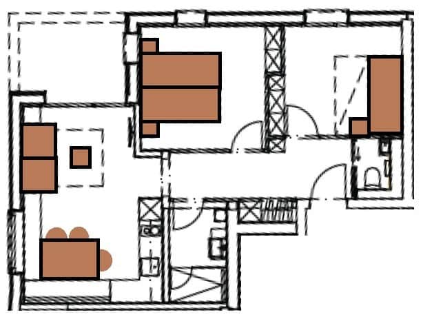 Grundriss Ferienwohnung BERGLUFT
