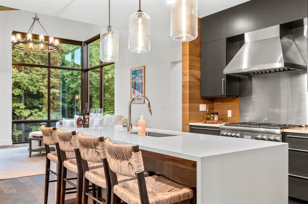 A chef's dream featuring the premium Thermador Pro Harmony gas range and oven.