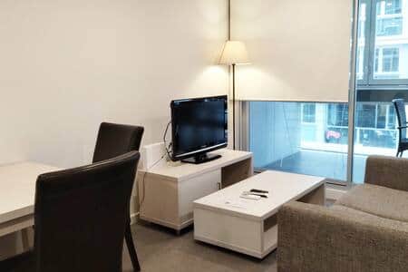 Dining and living with two seaters sofa