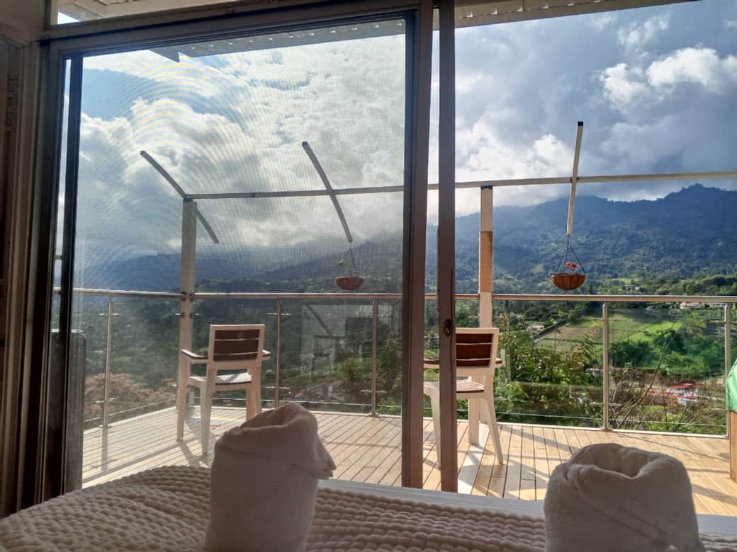 La vista desde el nido cabaña colibrí