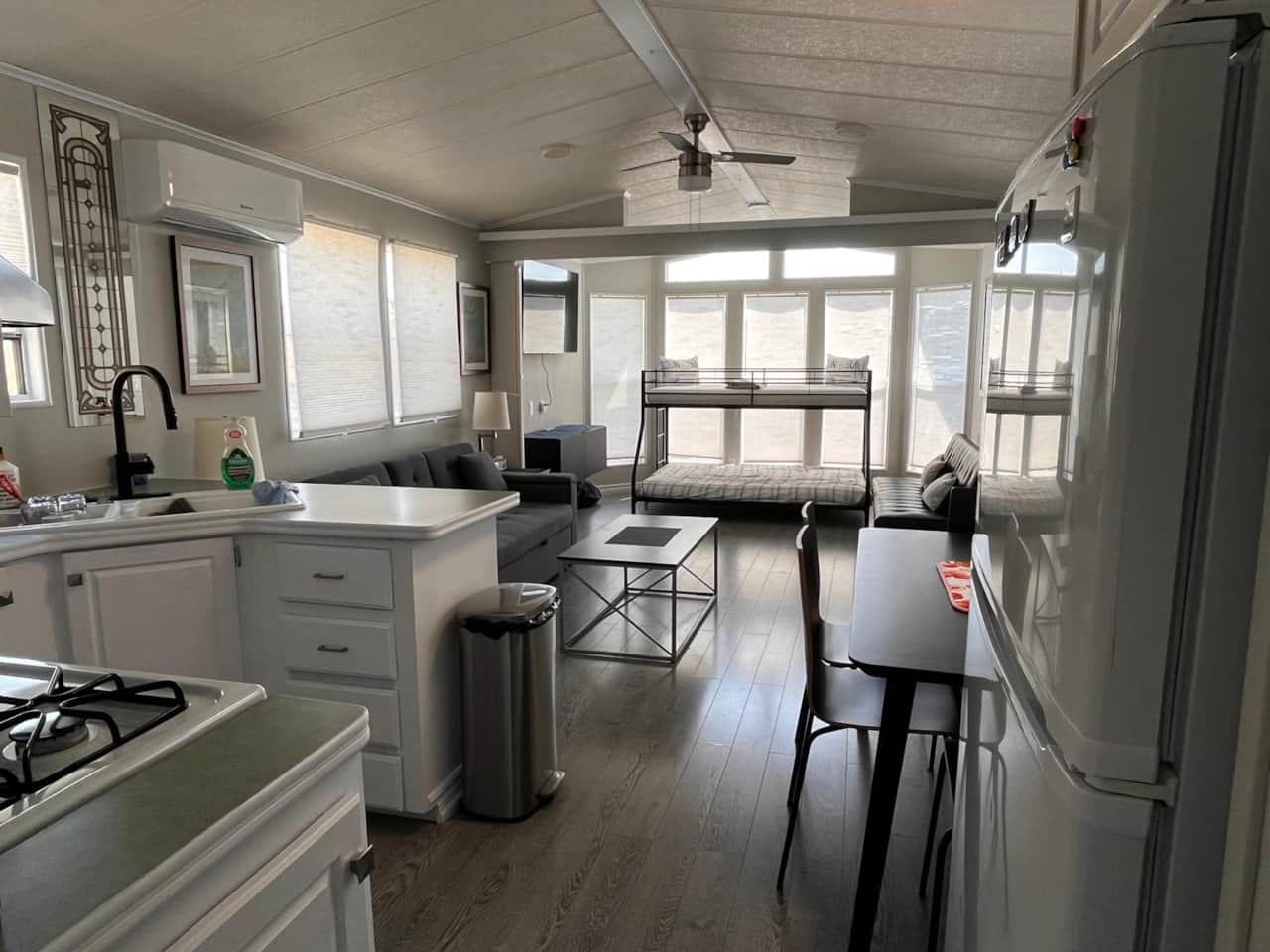 Kitchen and living